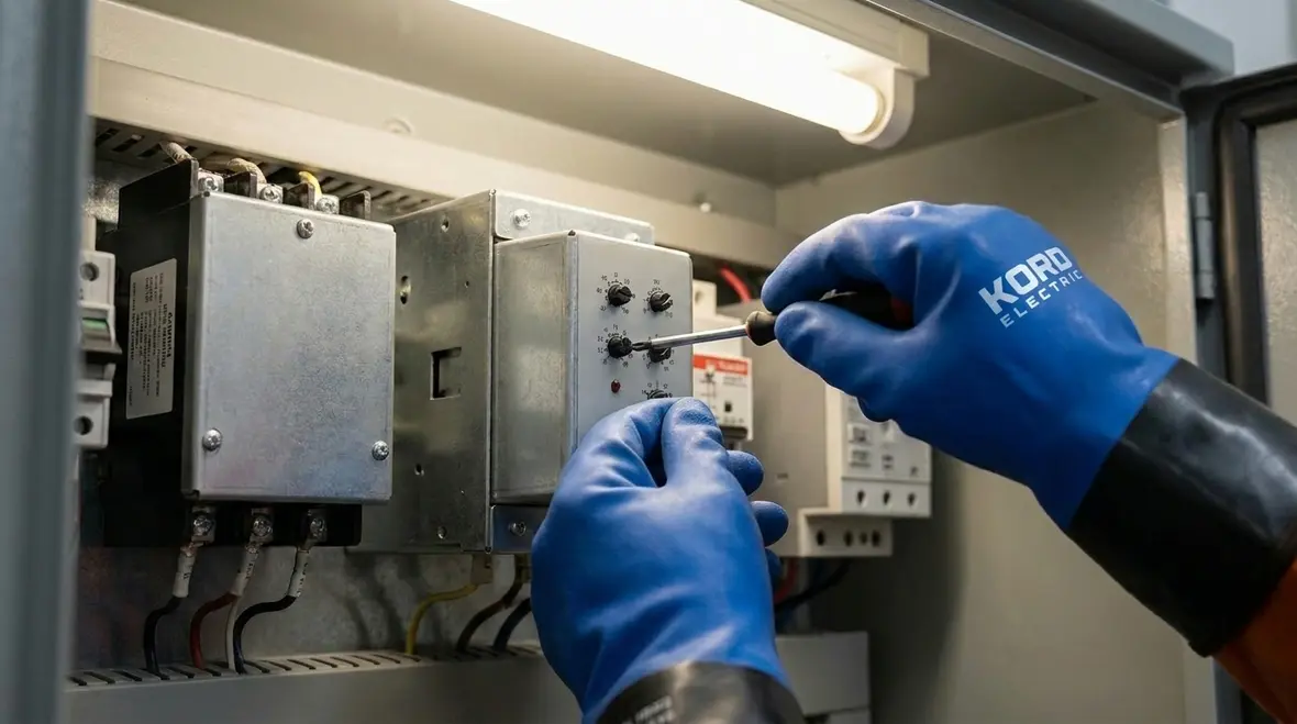 Protection device verification on commercial switchgear