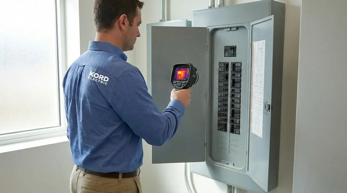 Infrared inspection to help in preventing electrical panel fires