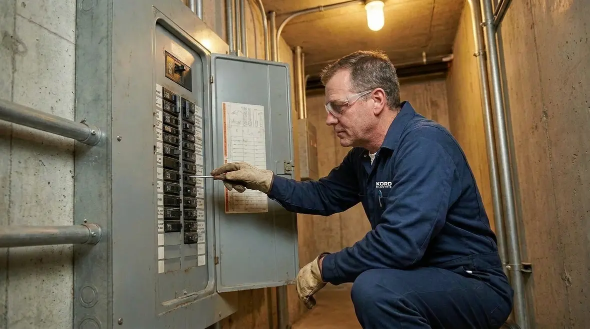 Commercial electrical panel load management in a busy facility