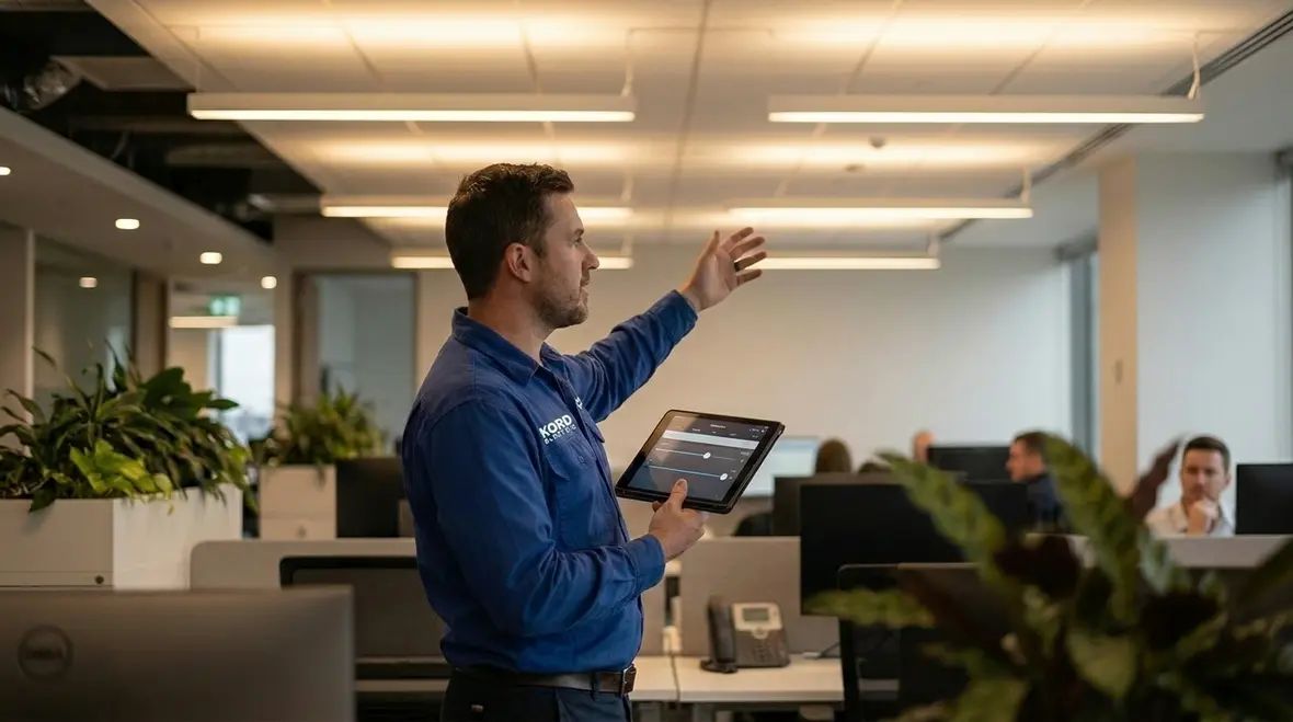 Facility using integrated smart lighting controls to save energy