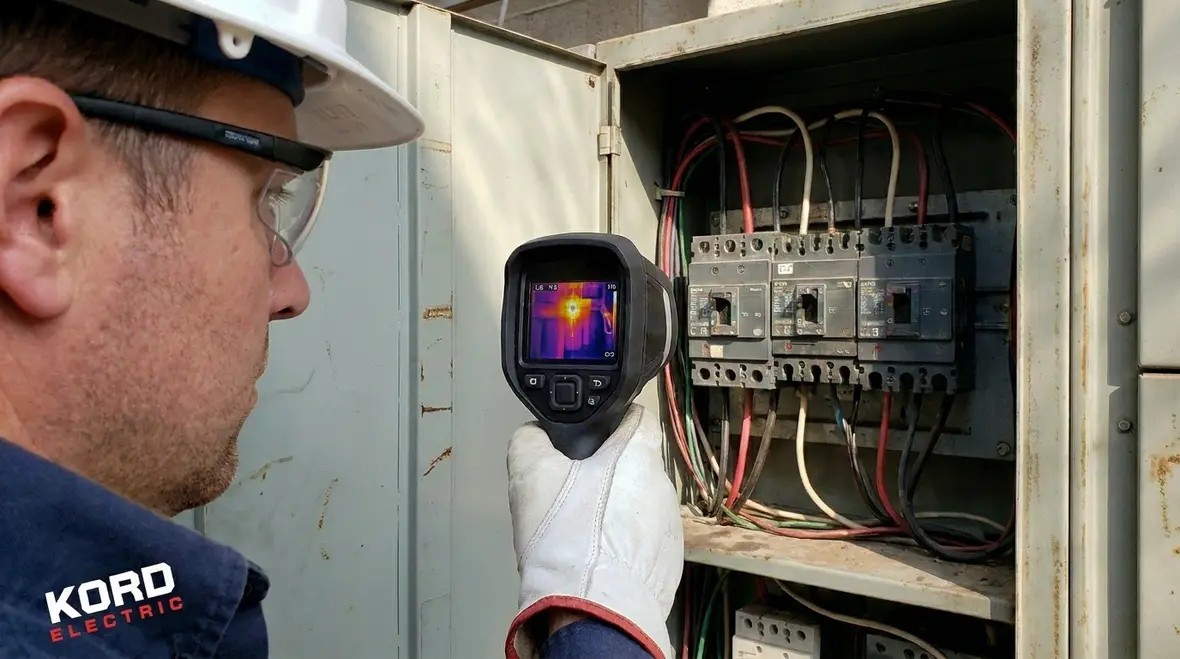 Commercial electrical switchgear showing common fault paths