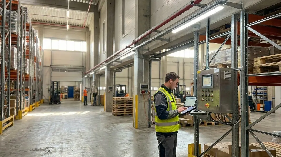 Intelligent warehouse lighting controls in a commercial facility