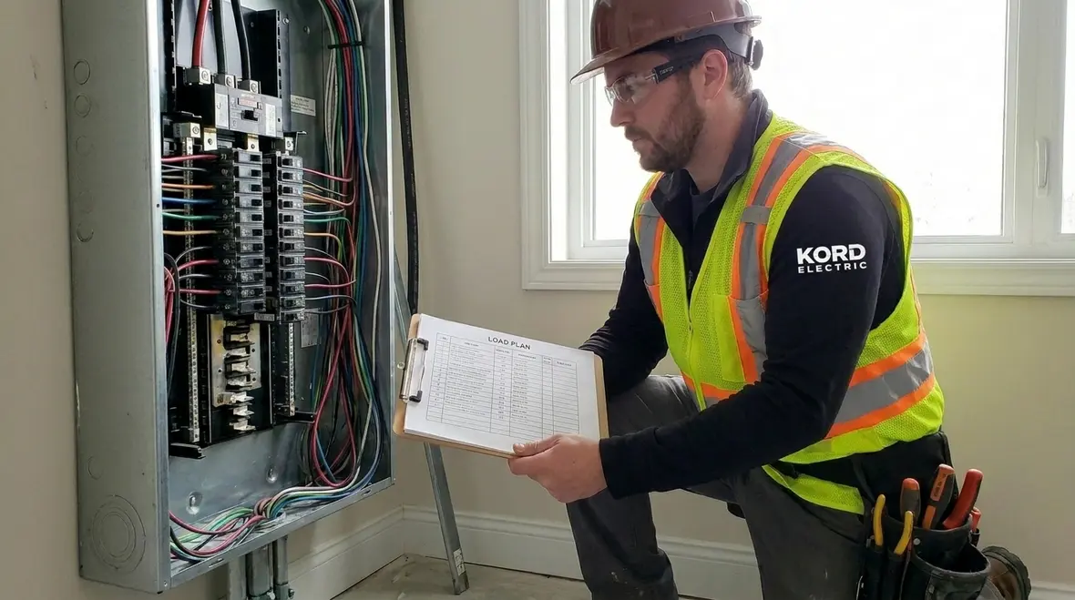 Commercial electrical subpanel and distribution equipment in a facility