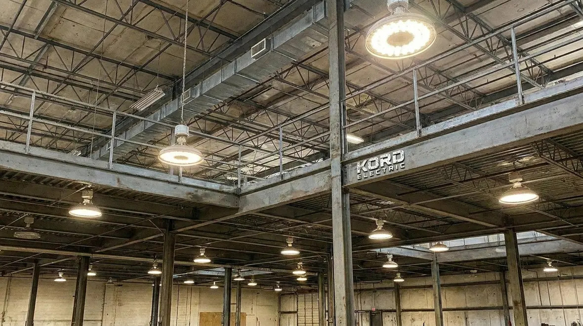 High bay warehouse lighting mounting height and spacing design