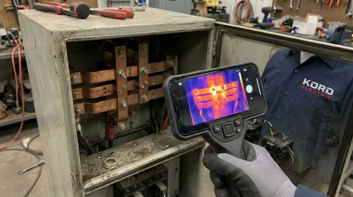 Balanced industrial electrical loads in a modern manufacturing facility