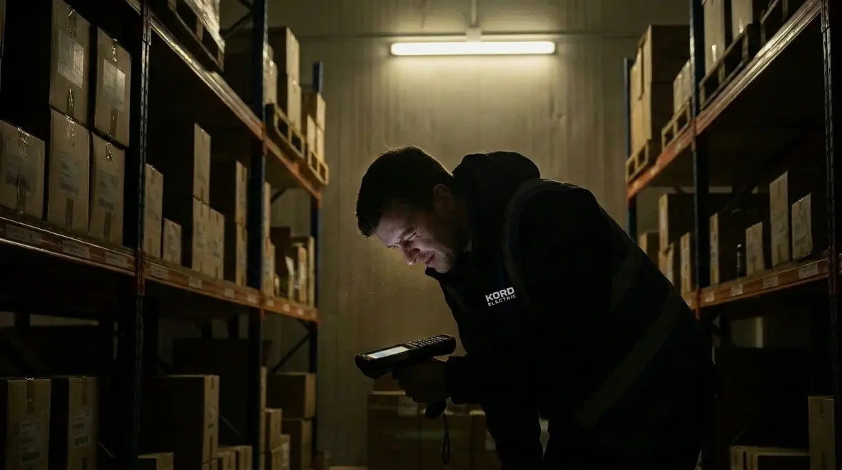 Warehouse lighting layout design with safe aisle visibility
