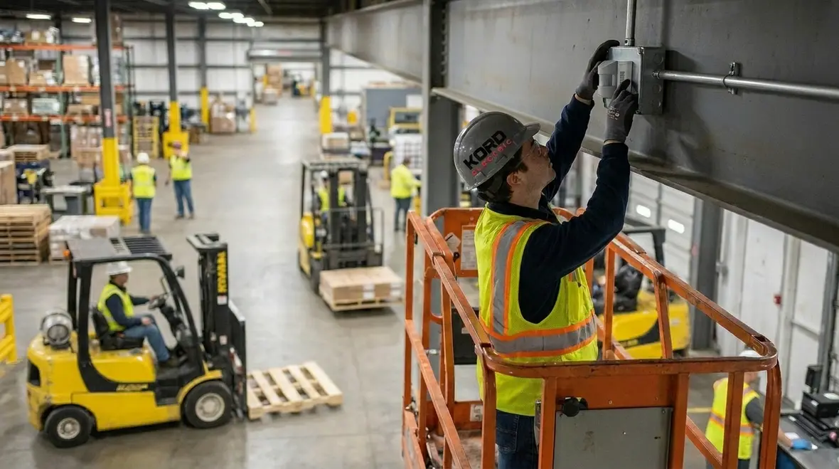 Planned warehouse LED lighting maintenance to protect uptime
