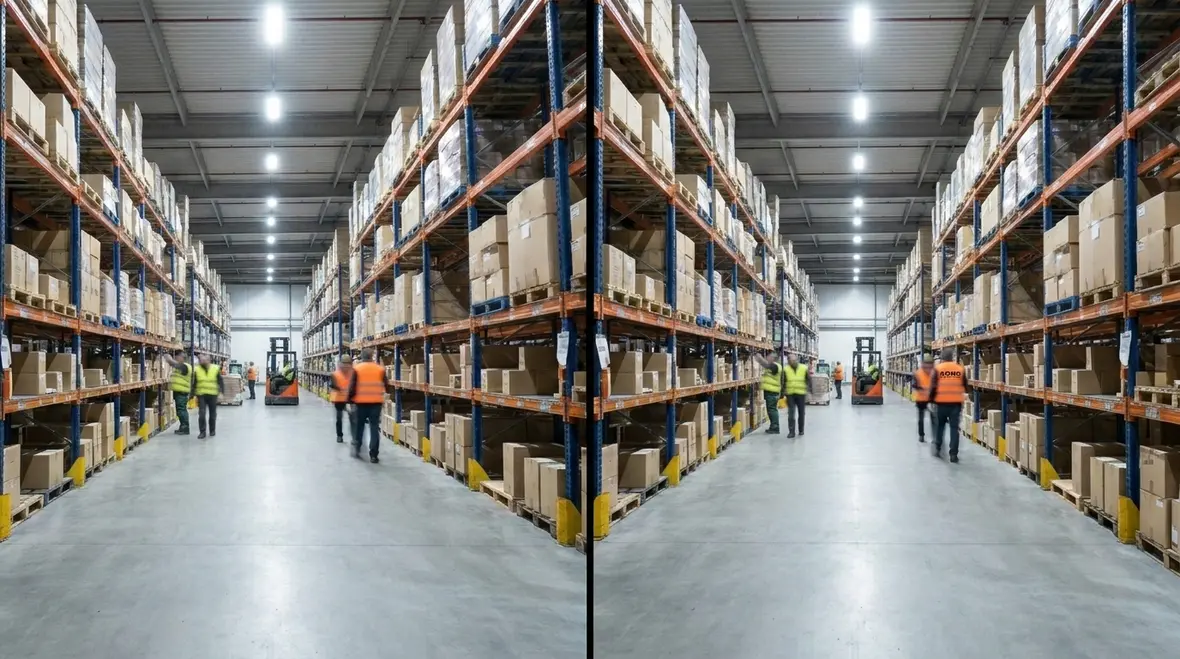 Energy savings from smart warehouse lighting controls