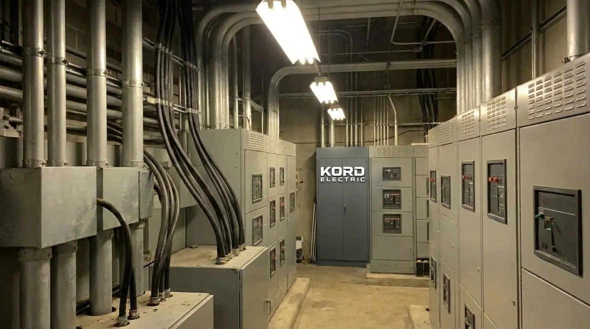 Industrial facility with protected electrical distribution equipment