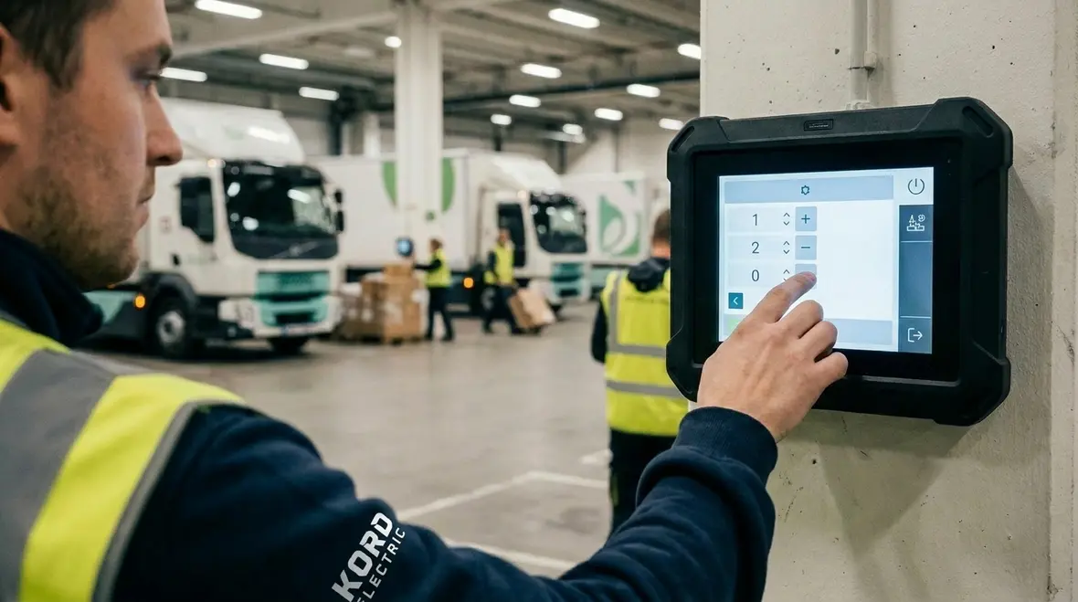 Load managed commercial EV fleet chargers operating alongside building systems