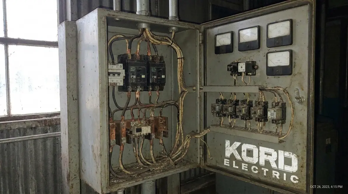 Technician performing arc flash mitigation checks in an industrial facility