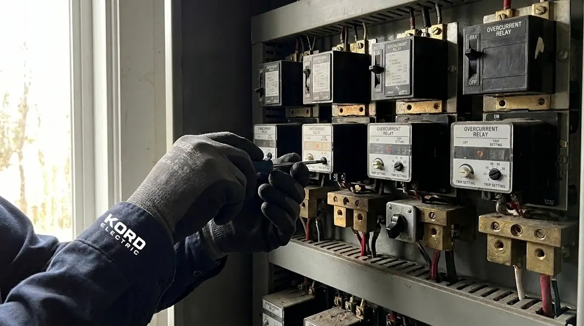 Emergency lighting, life safety circuits, and normal power separated in a commercial facility