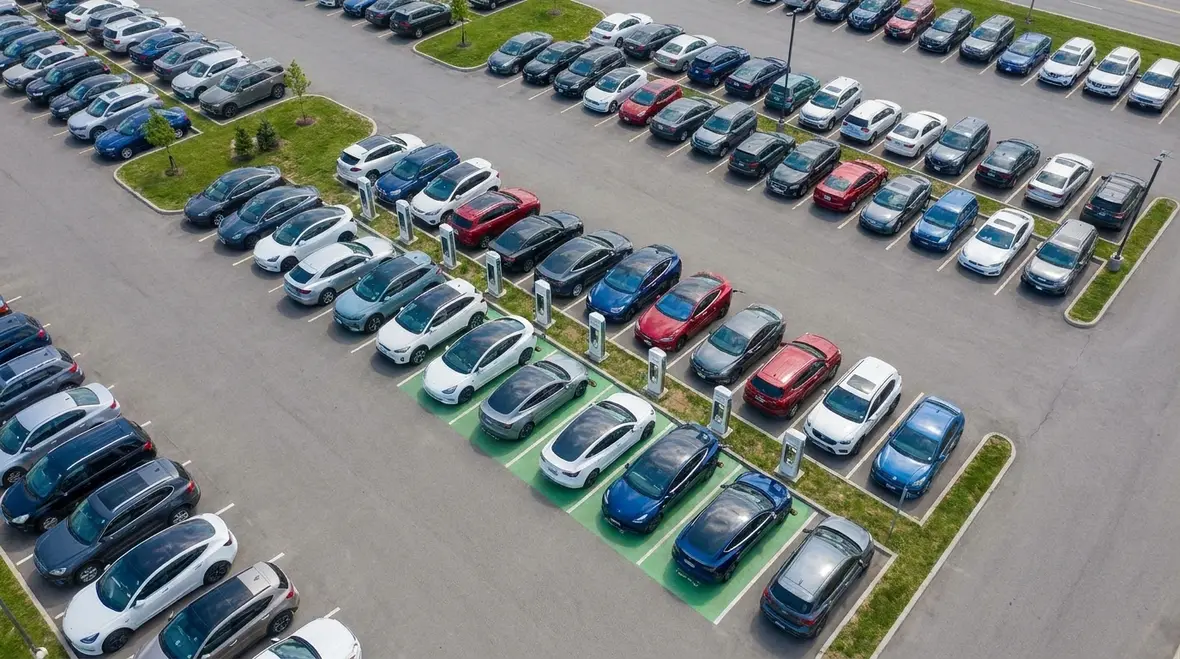 Utilization patterns for commercial EV charging stations over a business week