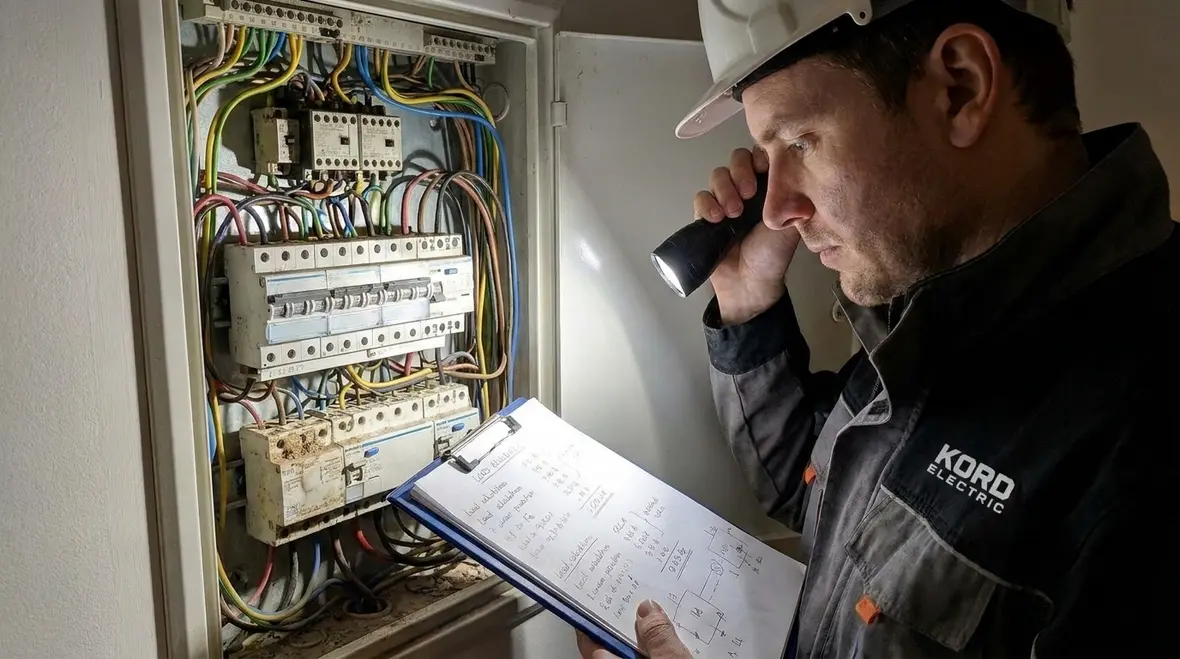 Commercial electrical panel in industrial facility
