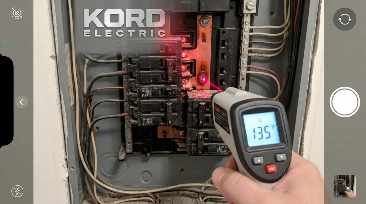 Technicians reviewing a commercial electrical service upgrade design