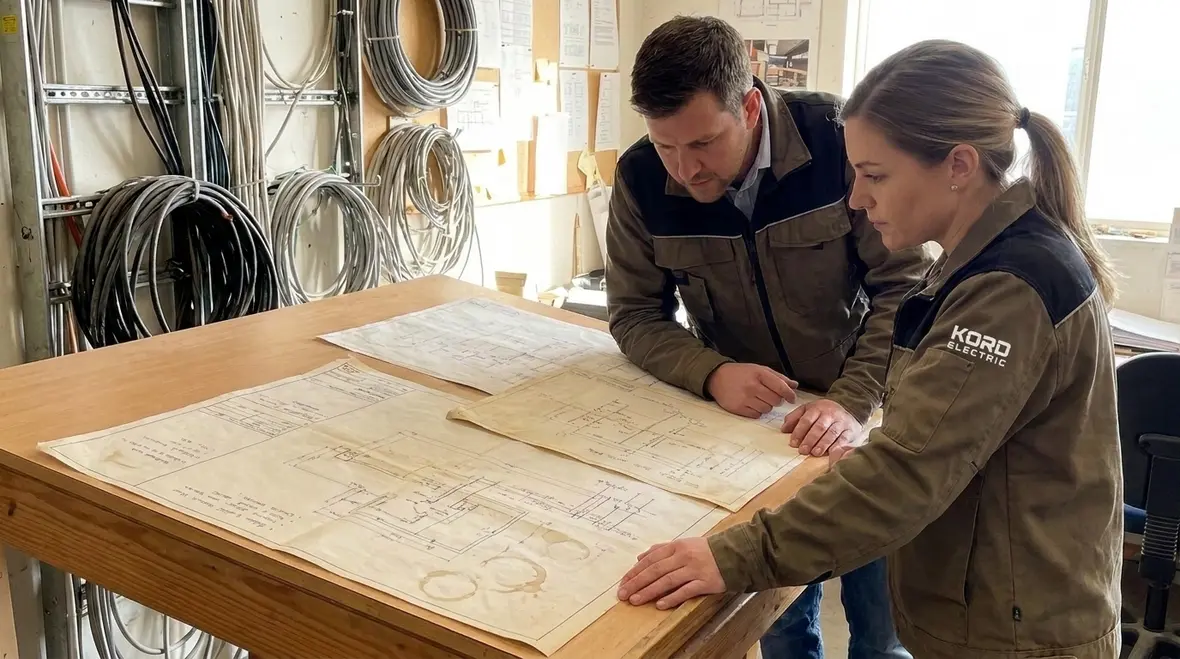 Electrician coordinating commercial electrical upgrade with code requirements and inspections