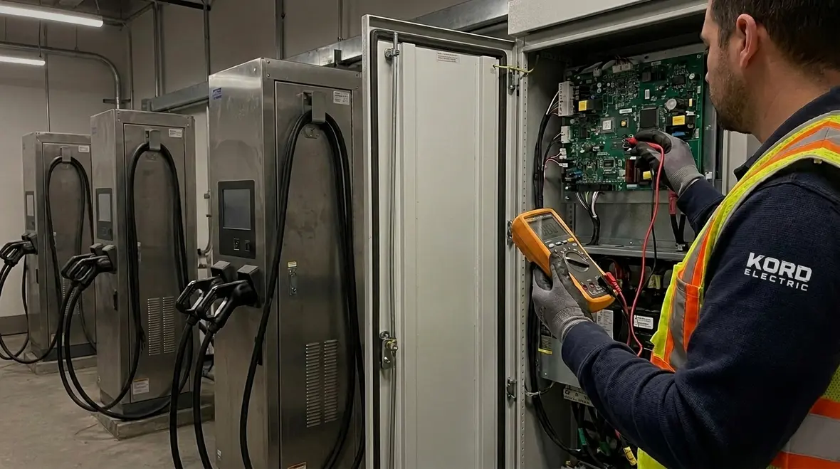 Load management planning for commercial EV charger setup