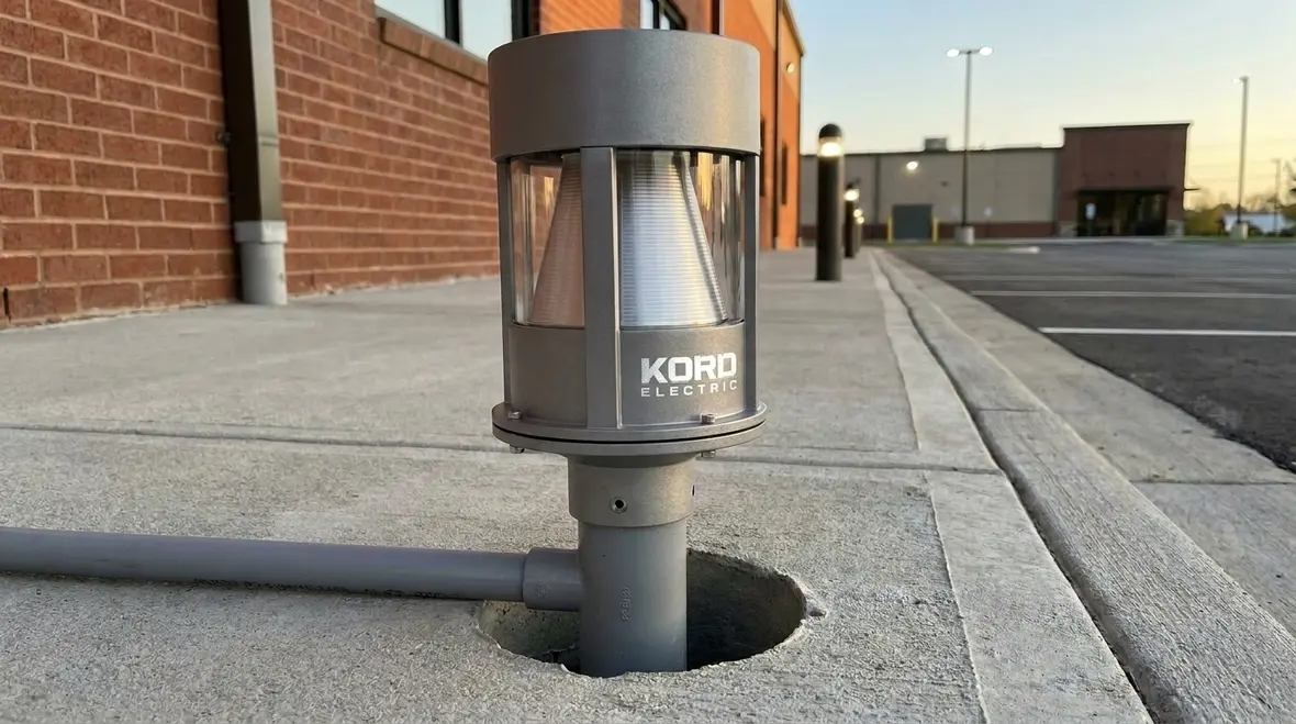 Core-Drilled Outdoor Lighting Installation for Commercial Properties