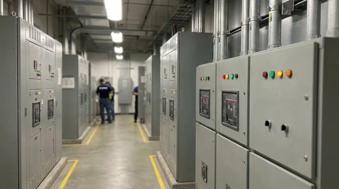 Modern data center power distribution architecture designed for redundancy and uptime