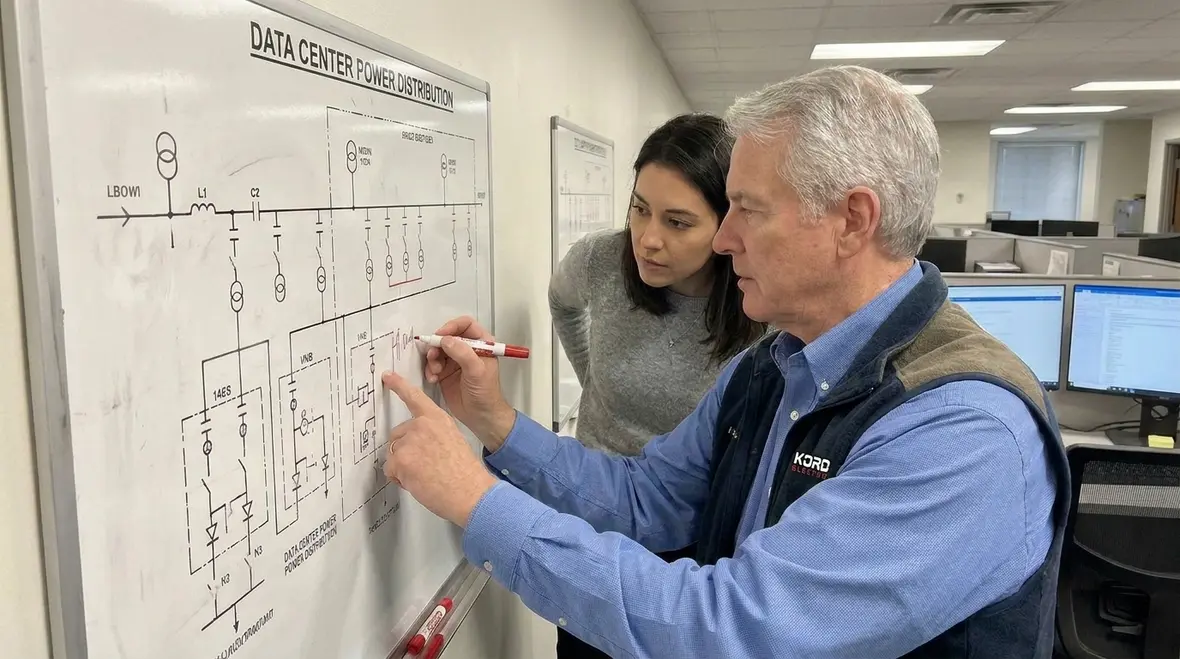 Data center electrical distribution one-line and switchgear lineup in commercial facility