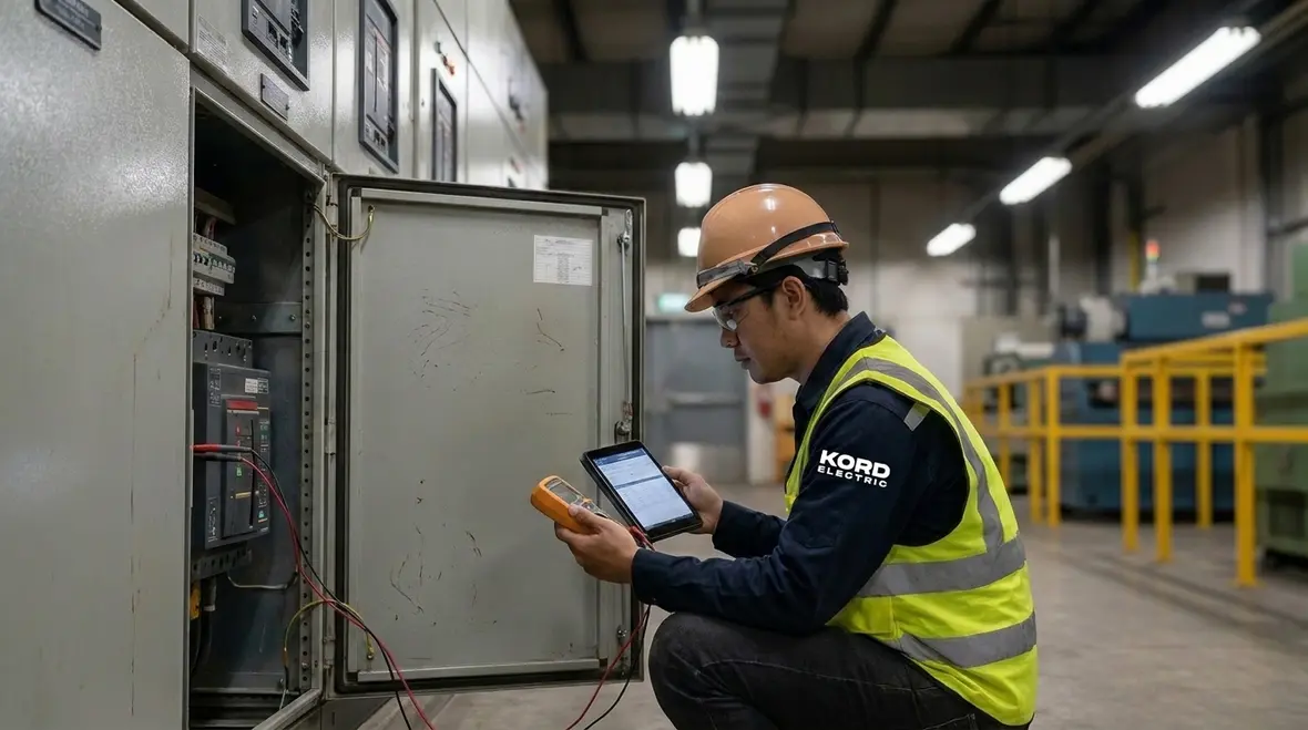 Technicians commissioning data center power reliability systems