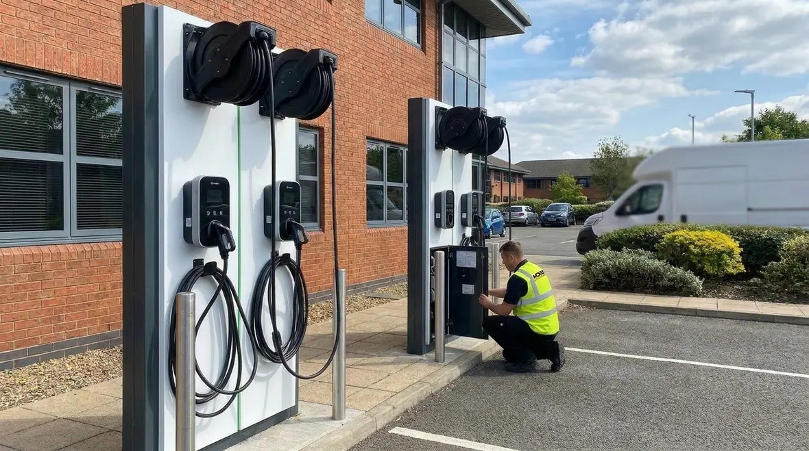 Electrical panels and switchgear feeding commercial EV chargers