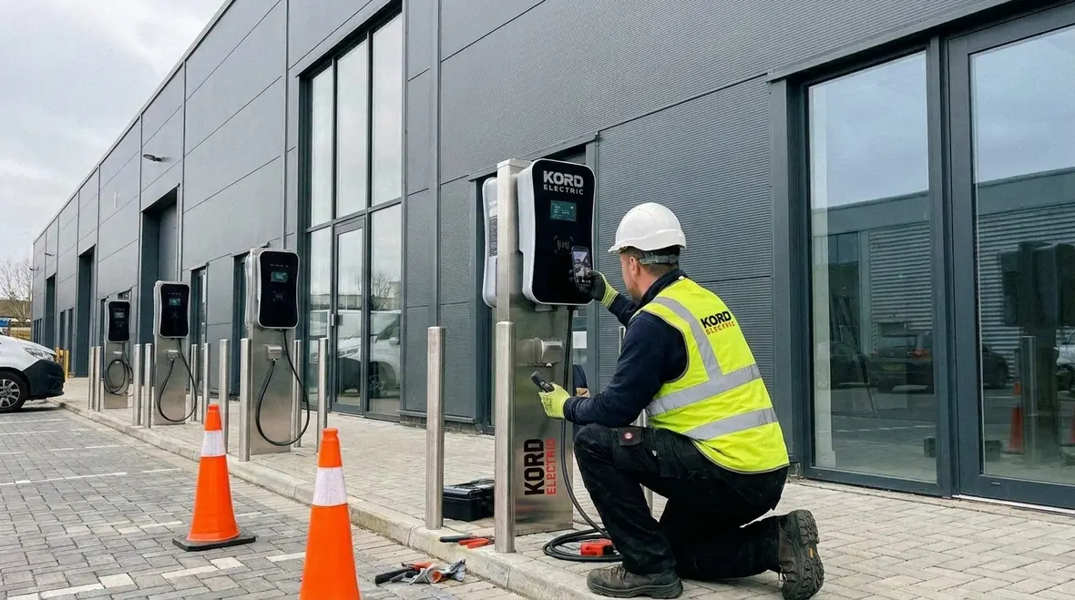 Electric vehicle fleet charging infrastructure engineered for real electrical capacity