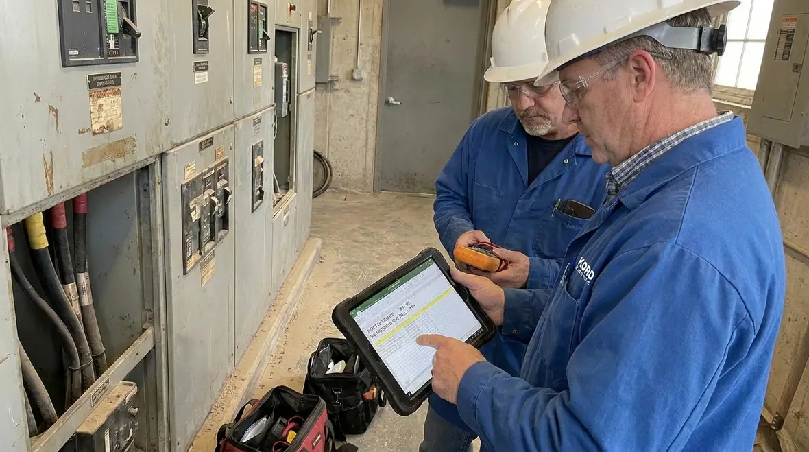 Documented electrical asset register for a commercial facility