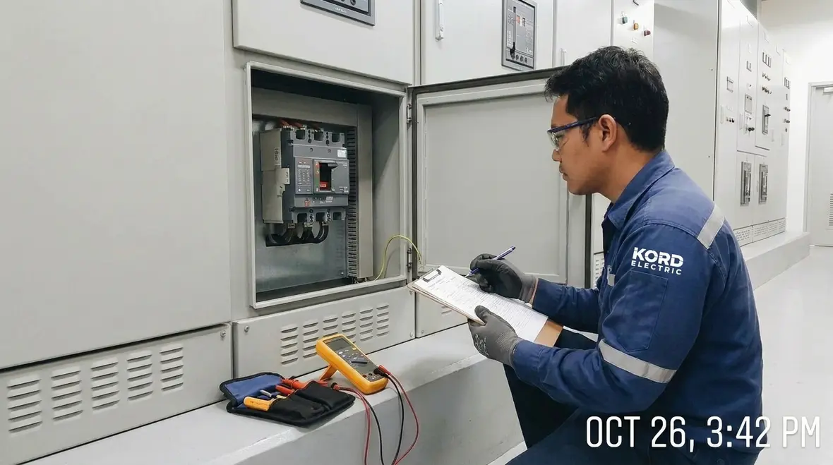 Operations team reviewing electrical asset data and maintenance trends