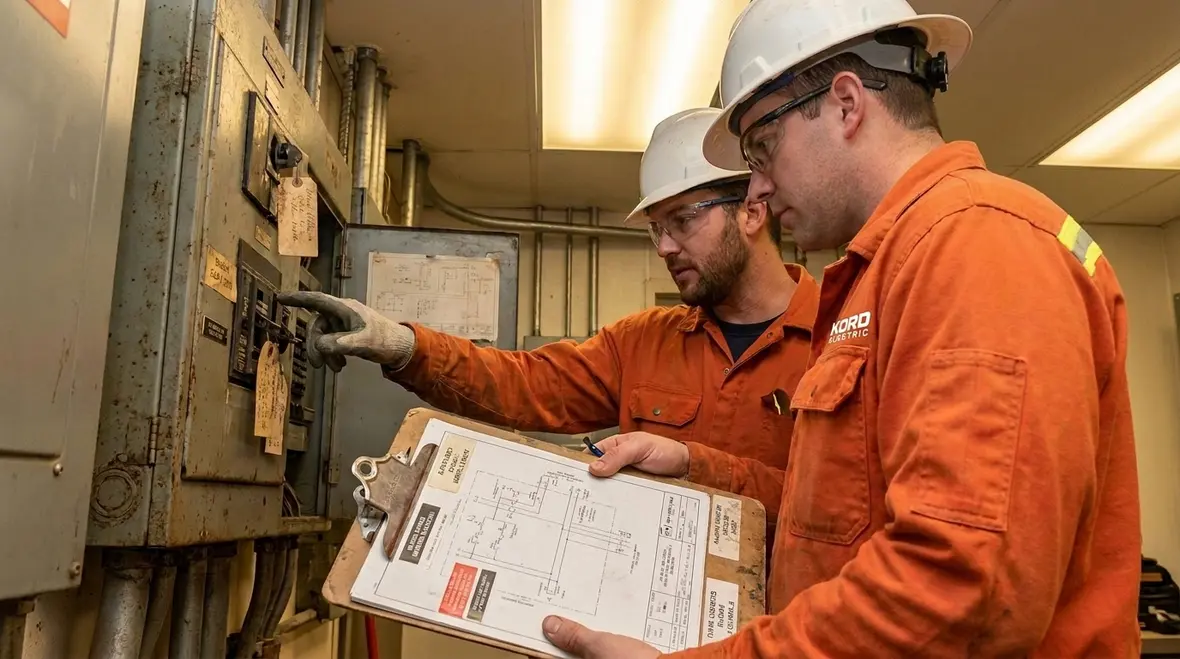 Preventive electrical maintenance in a factory to reduce safety risks
