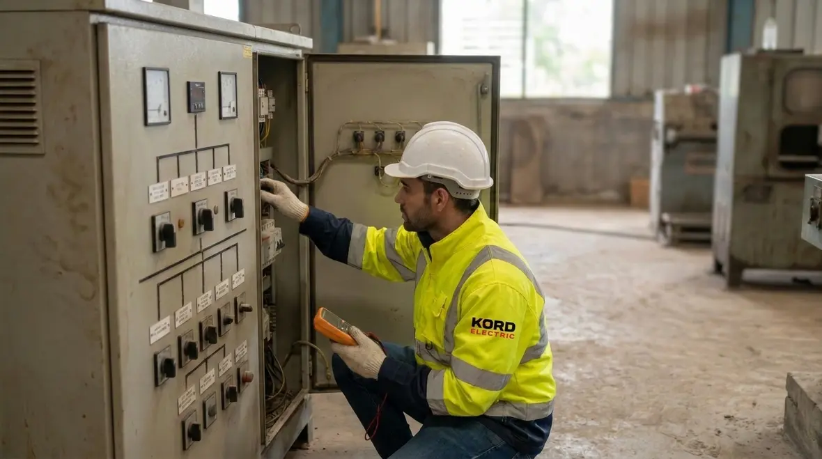 Factory electrical safety compliance inspection in a commercial facility