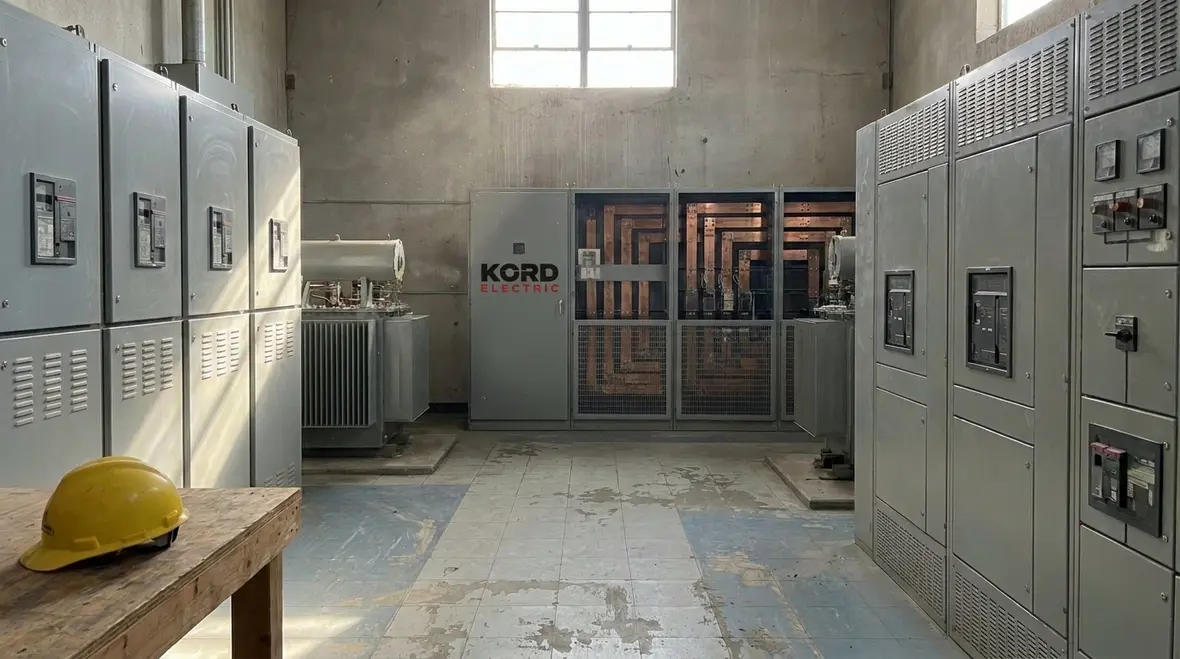 Commercial facility electrical room representing uptime and reliability