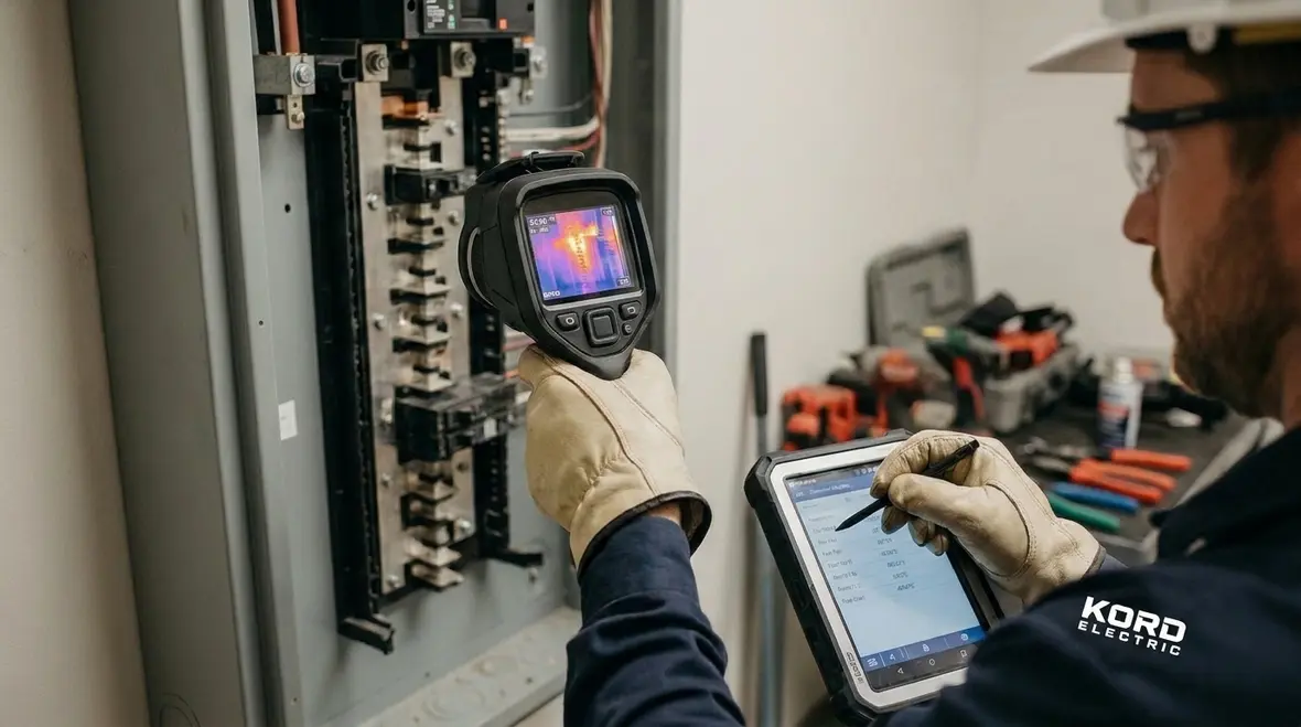 Planned electrical preventive maintenance schedule review in a commercial facility