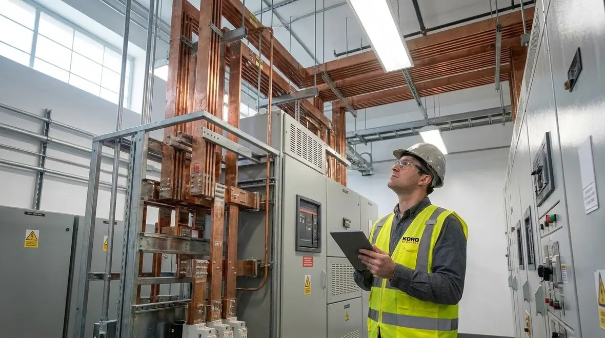 Engineers reviewing efficient and reliable data center power upgrades