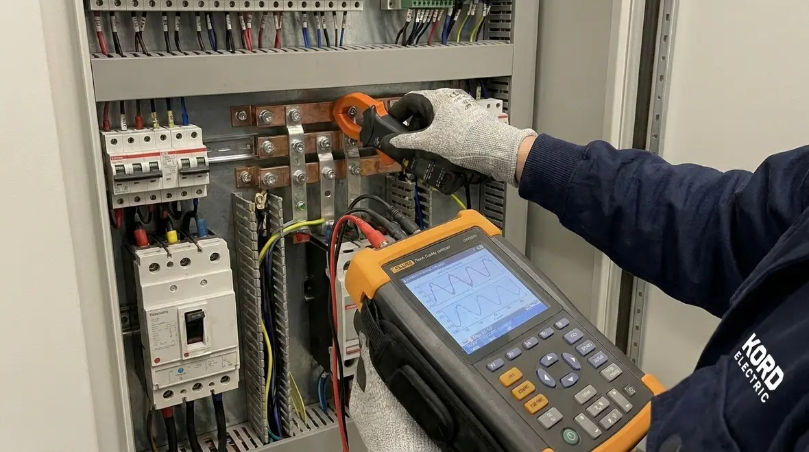 Thermal imaging of electrical equipment during an audit