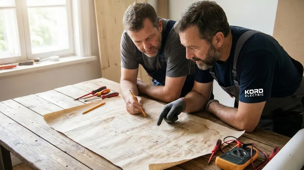 Tenant improvement electrical wiring in a commercial space