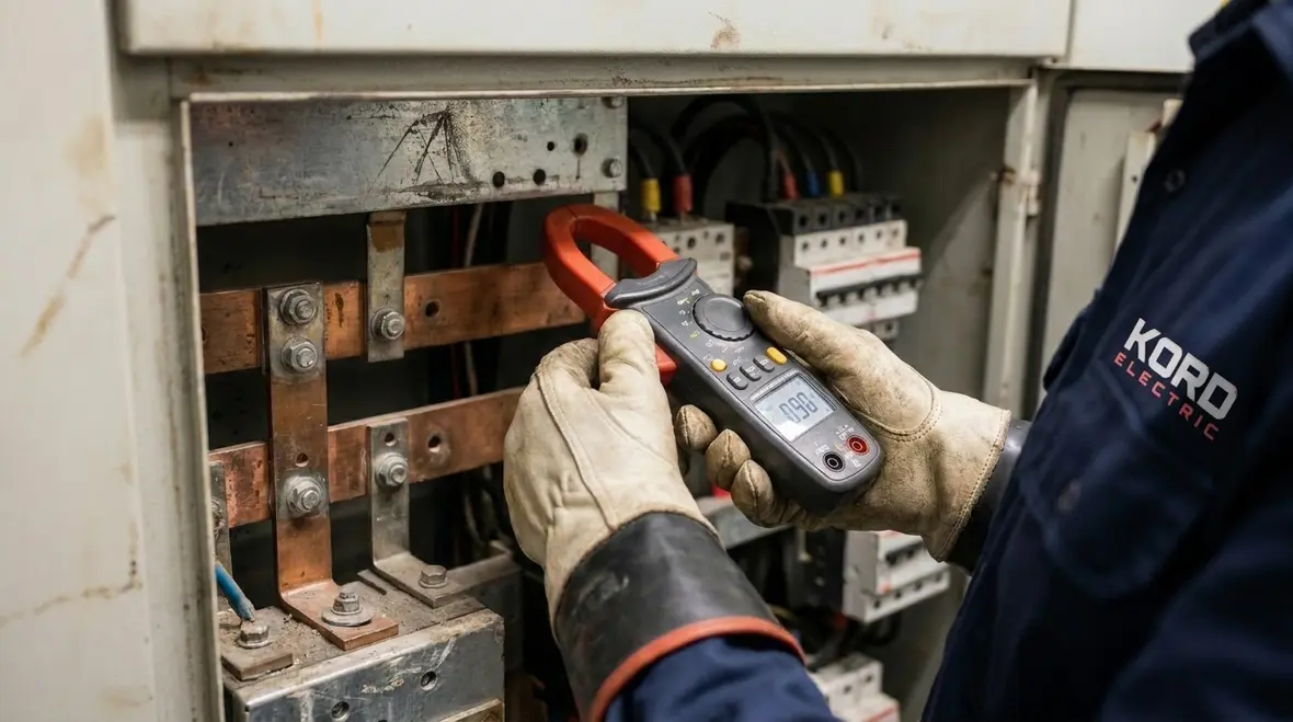 Commercial facility electrical distribution under reliability review