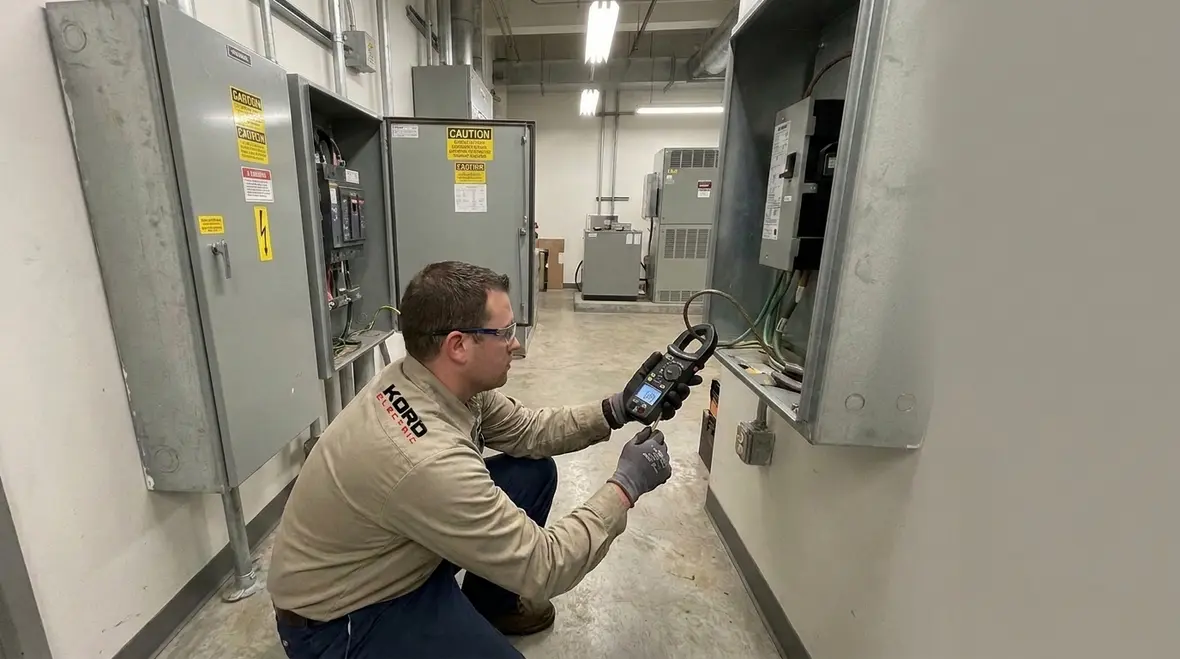 Main electrical switchgear and power distribution for commercial building