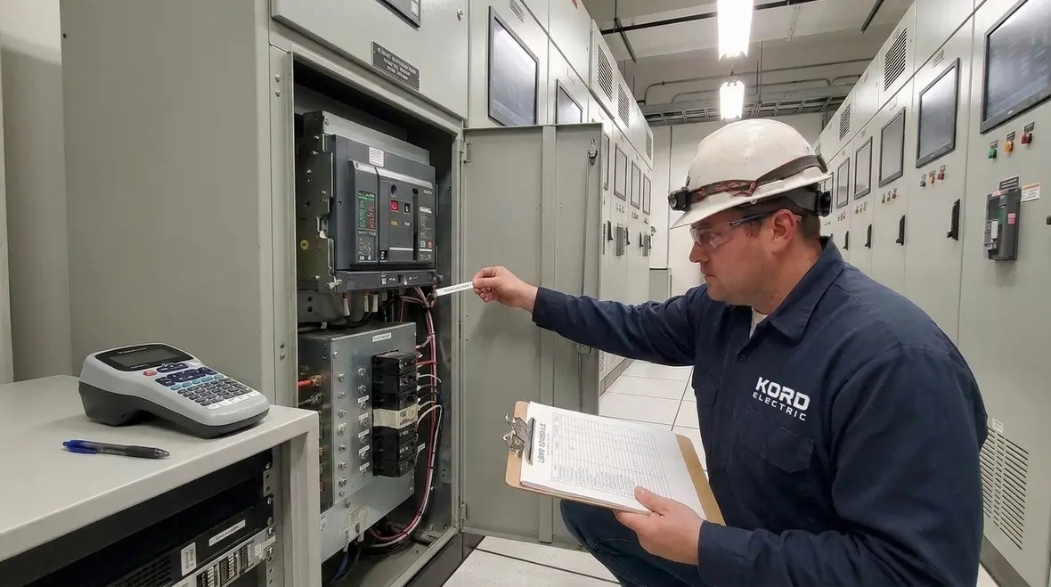 Emergency power switchgear and automatic transfer equipment staged for reliable operation
