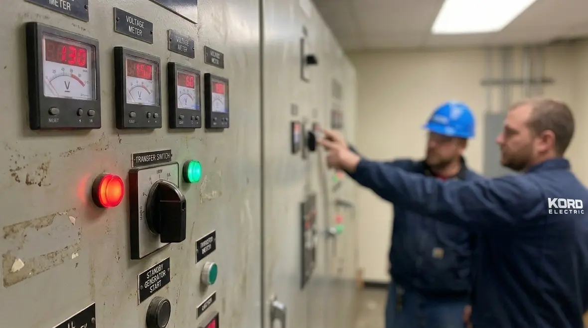 Diagram of how commercial backup power systems respond when the grid fails