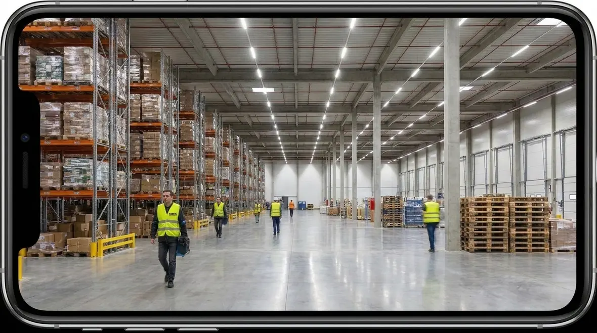 Warehouse lighting controls panel tuned for occupancy and schedules
