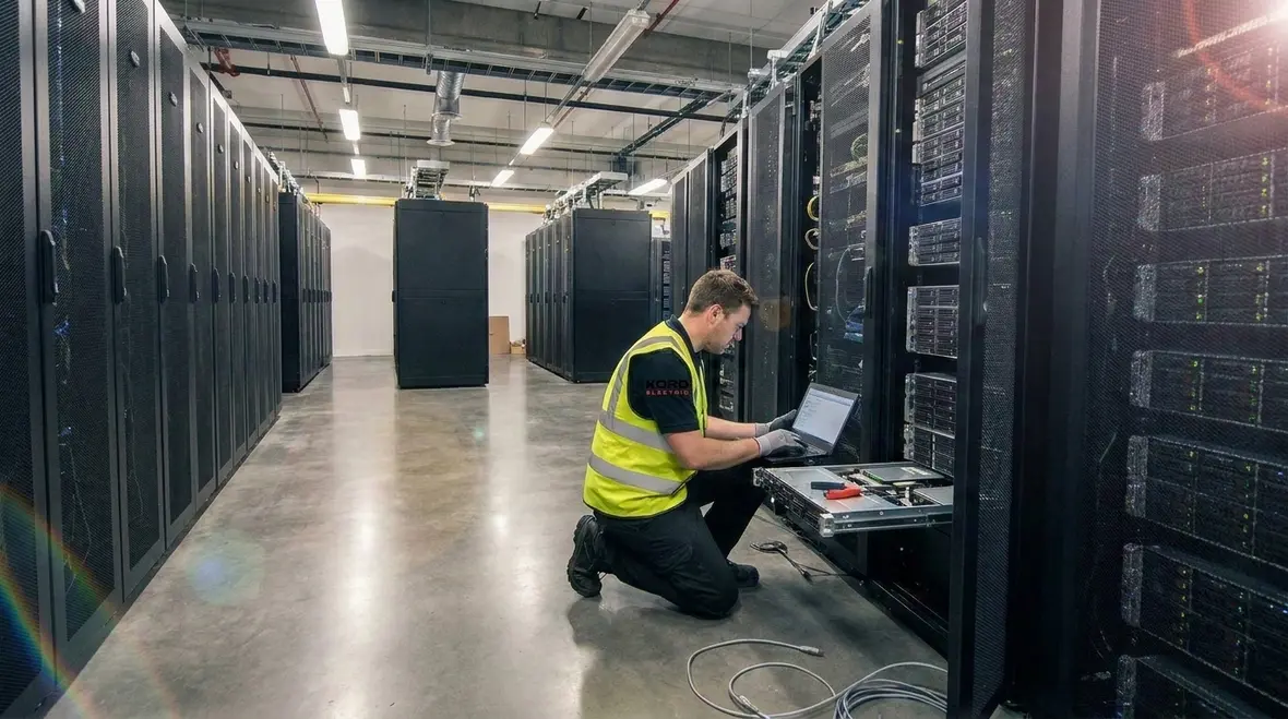 Dashboard showing compute, network, and storage workload balancing in a data center