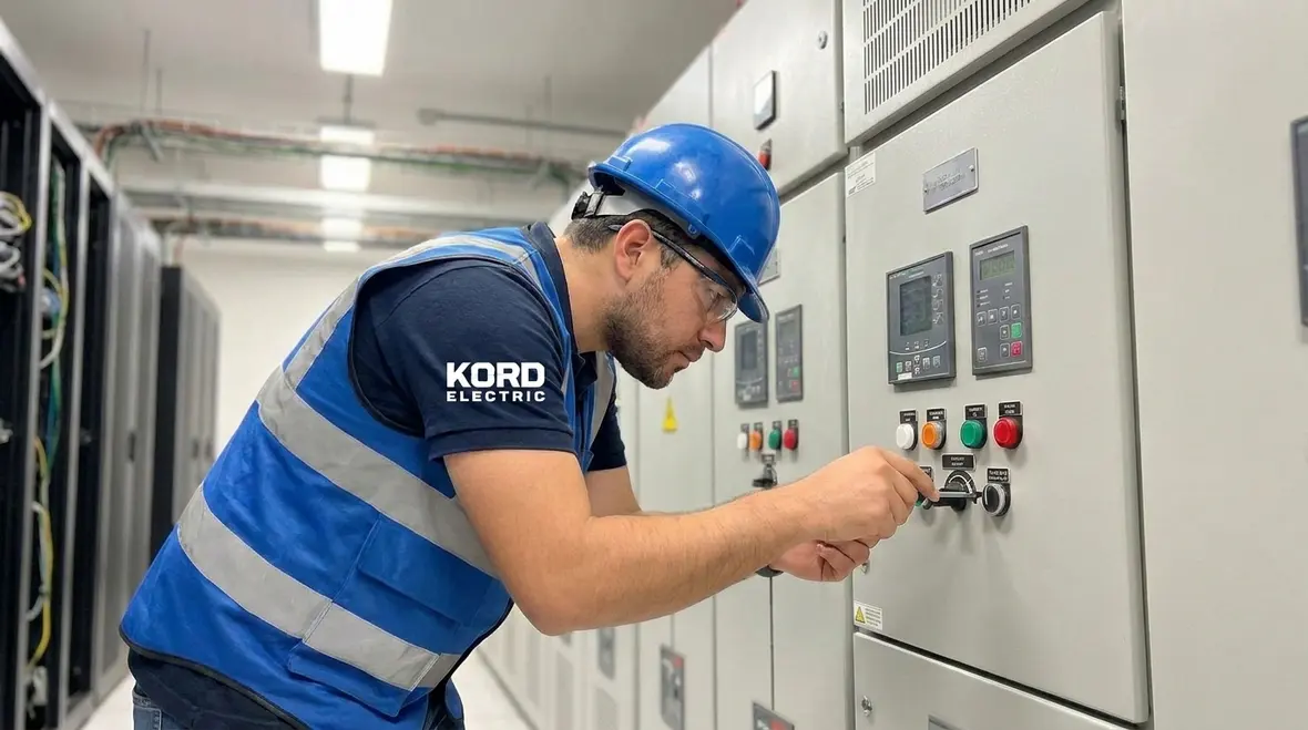 Switchgear and ATS lineup designed for redundant data center power