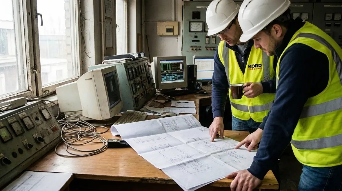 Industrial electrical design-build team planning power and construction