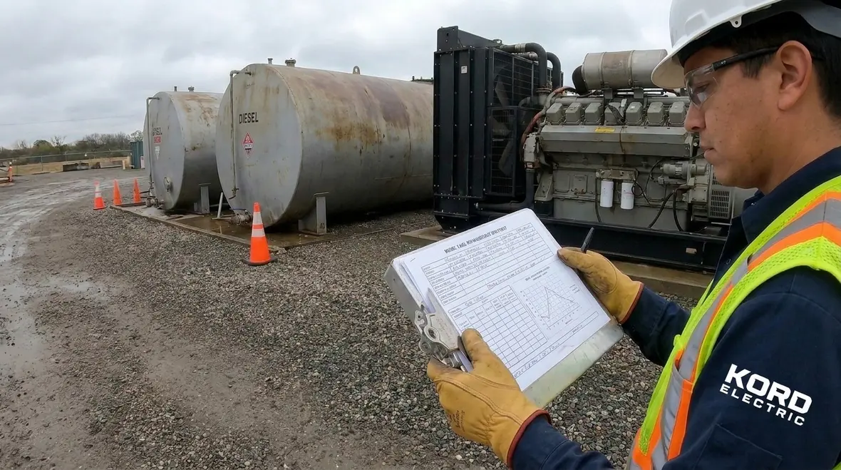 Industrial generator and transfer equipment installed for emergency backup power