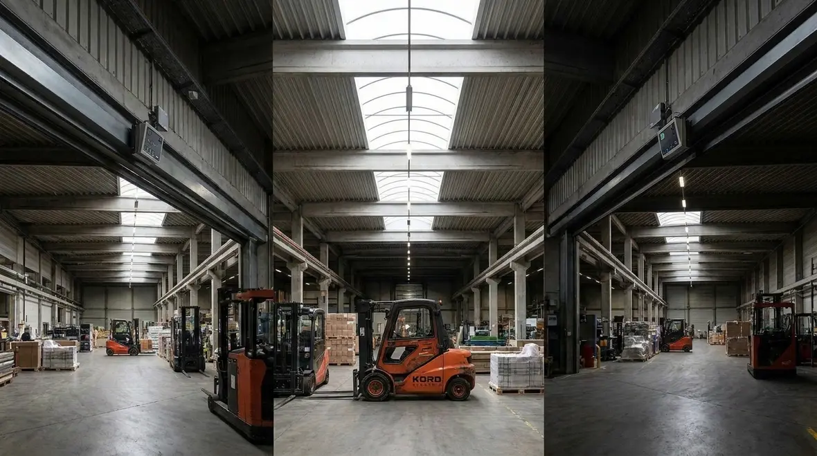Warehouse lighting system optimized for energy savings