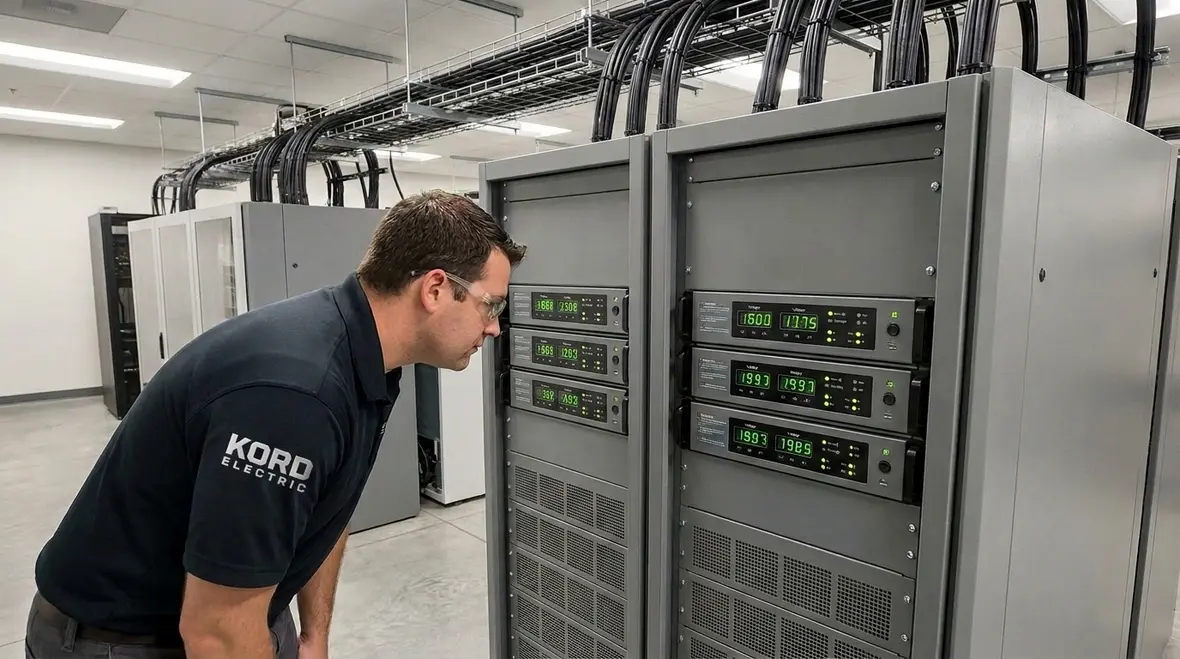 UPS systems and electrical distribution working together in a USA data center
