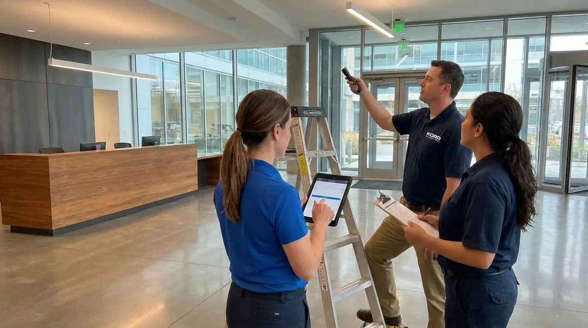 Commercial building lighting tuned for safety and operations