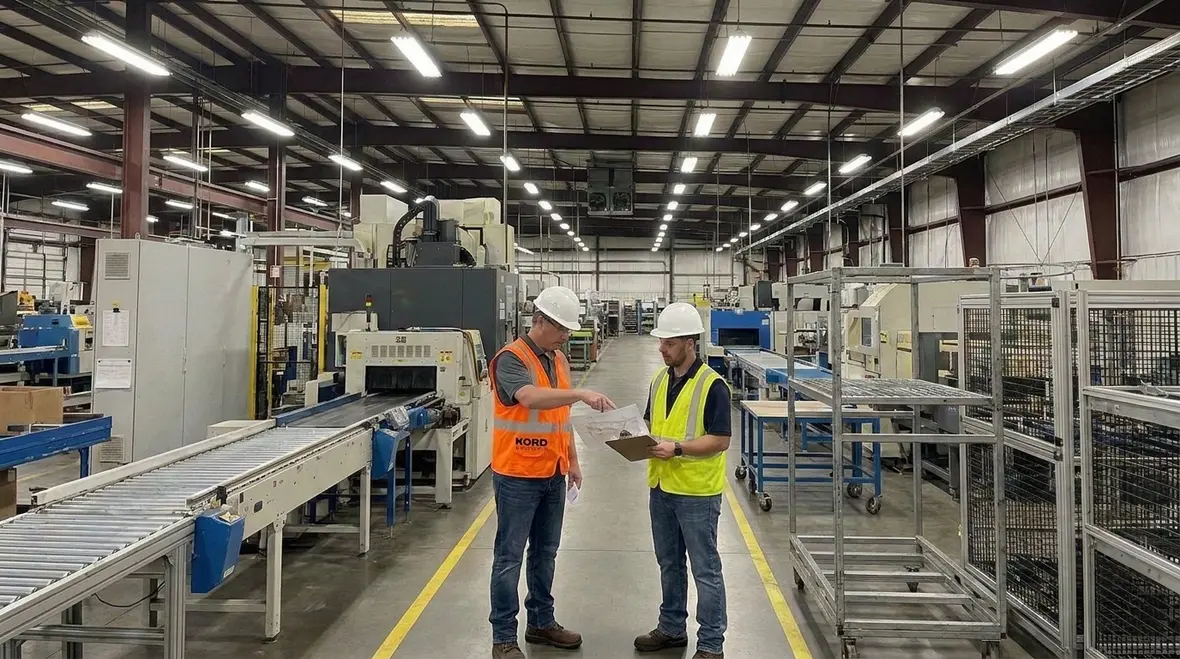 Lighting layout review for a manufacturing production floor