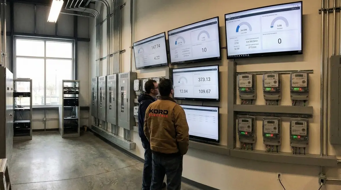 Energy management interface monitoring commercial building power usage